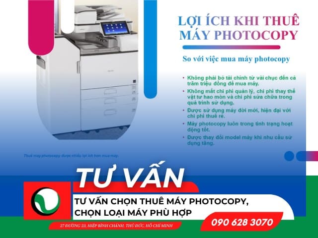 Tư vấn chọn thuê máy photocopy
