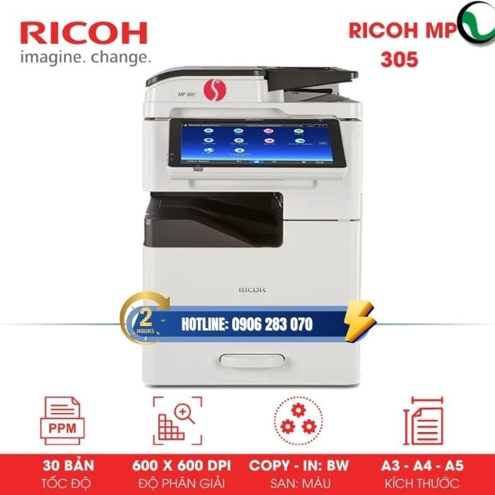 thông số kỹ thuật máy photocopy ricoh mp 305