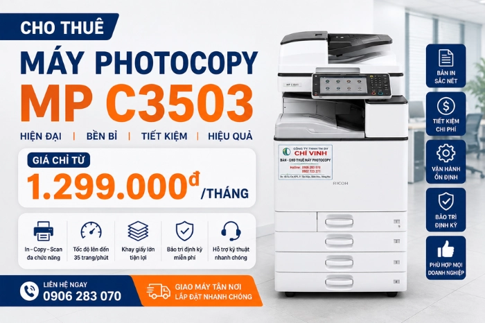 Cho thuê máy màu c3503